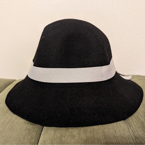 Banana Republic Black wool cloche hat NWT - Picture 7 of 9